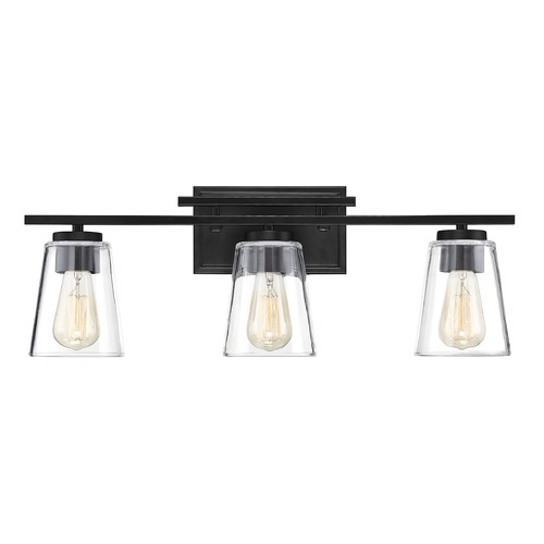 Savoy House Calhoun 24-Inch Black Bathroom Light by Savoy House 8-1020-3-BK