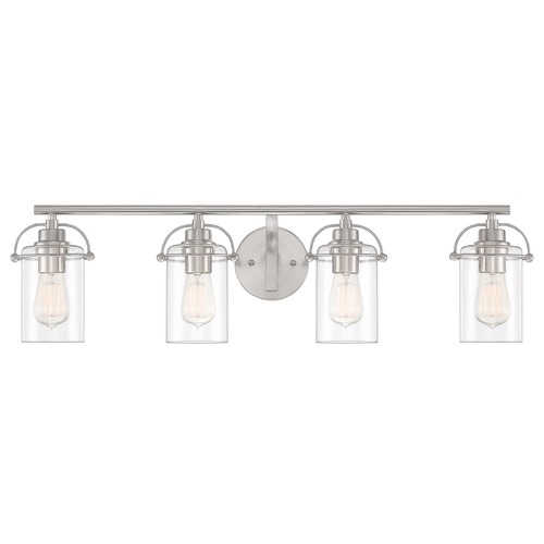 Quoizel Lighting Emerson Brushed Nickel 4-Light Bathroom Light by Quoizel Lighting EMR8604BN