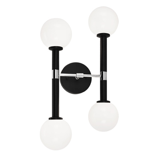 Matteo Lighting Matteo Lighting Stellar Black Vertical Bathroom Light W75304BKOP