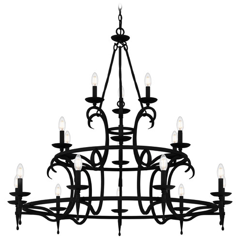 Quoizel Lighting Quoizel Lighting Octavia Earth Black Chandelier OCA5046EK