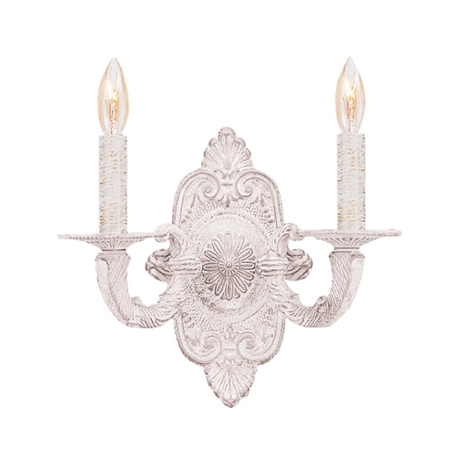 Crystorama Lighting Sconce Wall Light in Antique White Finish 5122-AW