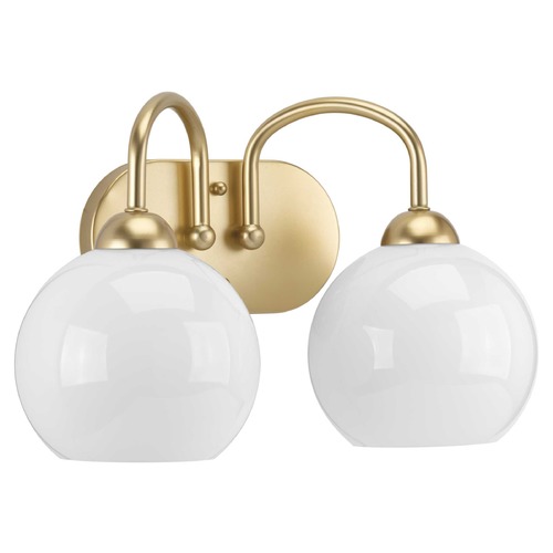 Progress Lighting Carisa Vintage Gold 2-Light Bathroom Light by Progress Lighting P300085-078