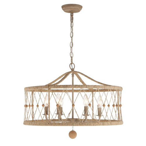 Crystorama Lighting Brixton 6-Light Chandelier in Burnished Silver by Crystorama Lighting BRX-B7906-BS