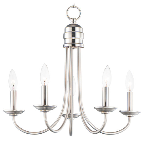 Maxim Lighting Maxim Lighting Logan Satin Nickel Chandelier 10345SN