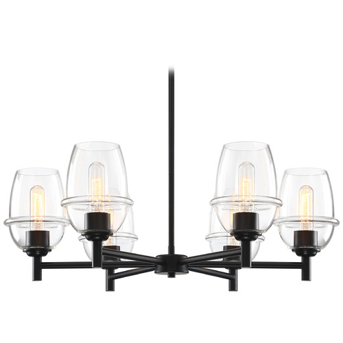 Designers Fountain Lighting Designers Fountain Summer Jazz Matte Black Chandelier D310M-6CH-MB