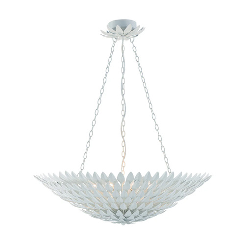 Crystorama Lighting Broche 8-Light Chandelier in Matte White by Crystorama Lighting 519-MT