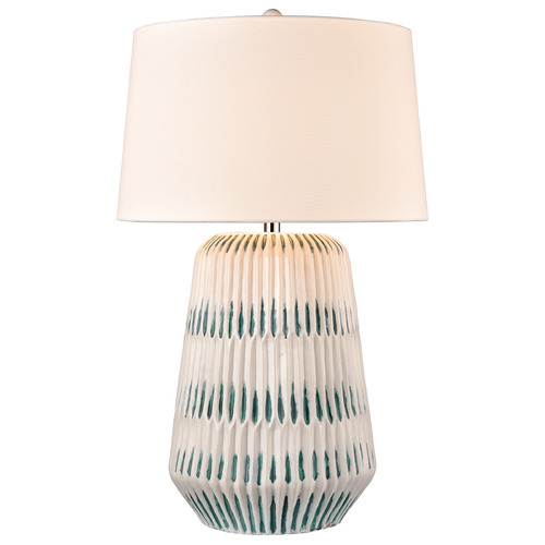 Elk Lighting Elk Lighting Devon White & Blue LED Table Lamp with Empire Shade H0019-10323-LED