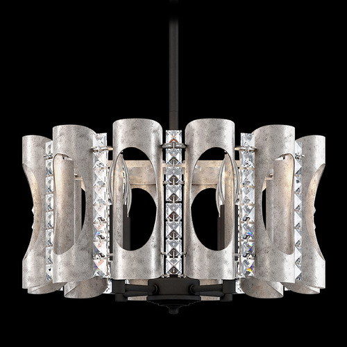 Schonbek Lighting Schonbek Worldwide Lighting Twilight Antique Silver Pendant Light with Drum Shade MR1004N-48O