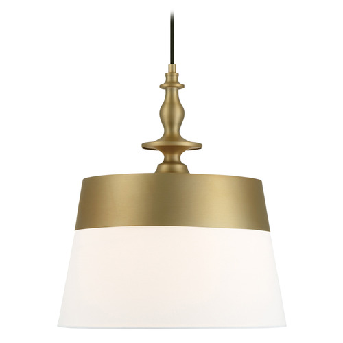 Designers Fountain Lighting Designers Fountain Ava Brushed Gold Pendant Light with Empire Shade D281M-16P-BG