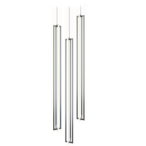 AFX Lighting Afx Lighting Cass Satin Nickel LED Multi-Light Pendant CSSP48L30D1SNRND3