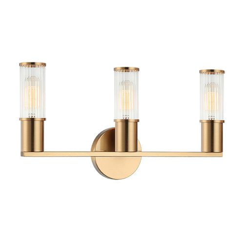 Matteo Lighting Klarice Aged Gold Brass Sconce by Matteo Lighting S02803AG