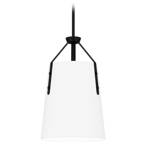 Quoizel Lighting Quoizel Lighting Faye Matte Black Pendant Light with Conical Shade QPP6192MBK