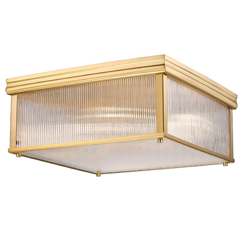Z-Lite Z-Lite Carnaby Modern Gold Flushmount Light 7504FS18-MGLD