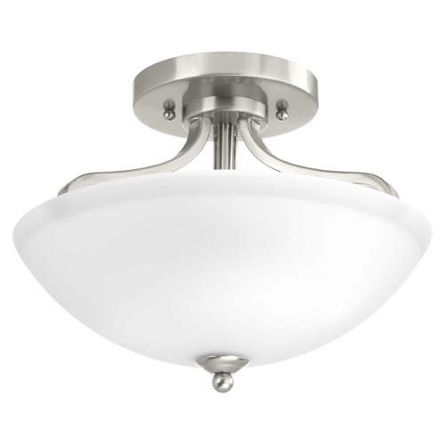 Progress Lighting Laird Brushed Nickel 2-Light Semi-Flush Mount by Progress Lighting P350057-009