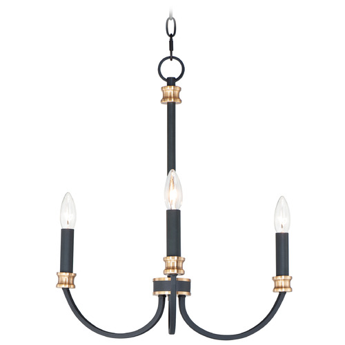 Maxim Lighting Maxim Lighting Charlton Black & Antique Brass Chandelier 11373BKAB