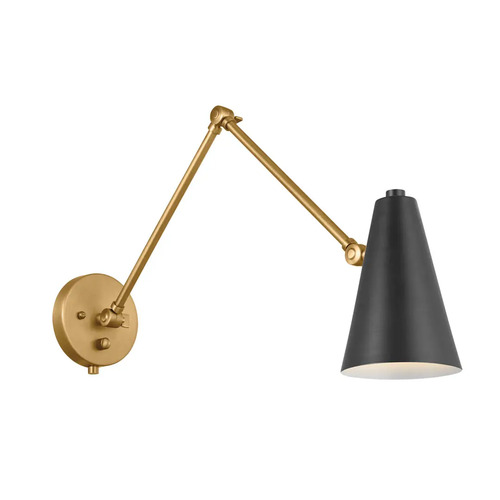 Kichler Lighting Sylvia Wall Lamp in Natural Brass & Black by Kichler Lighting 52486NBRB
