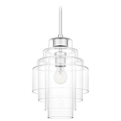 Quoizel Lighting Quoizel Lighting Quoizel Piccolo Pendant Polished Chrome Pendant Light with Cylindrical Shade QPP6186C
