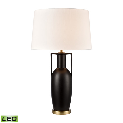 Elk Lighting Elk Lighting Corin Matte Black & Honey Brass LED Table Lamp with Empire Shade H0019-10329-LED