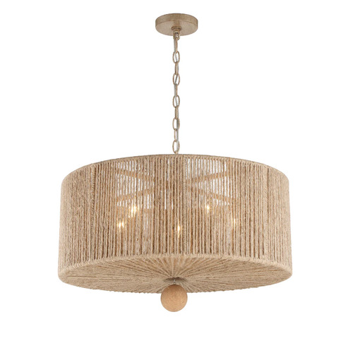 Crystorama Lighting Jessa 5-Light Chandelier in Burnished Silver by Crystorama Lighting JES-B7105-BS