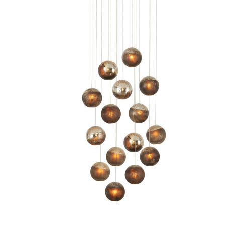 Currey and Company Lighting Pathos 15-Light Multi-Light Pendant in Silver & Gold by Currey & Co 9000-1015