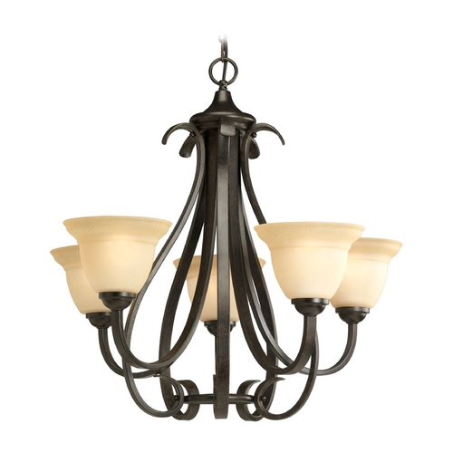 Progress Lighting Torino 26-Inch Chandelier in Forged Bronze by Progress Lighting P4416-77