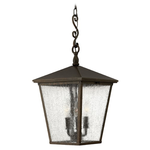 Hinkley Seeded Glass Outdoor Hanging Light Bronze by Hinkley Lighting 1432RB