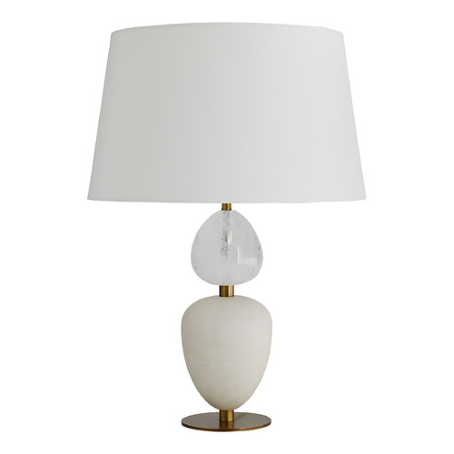 Arteriors Home Lighting Aubrey Table Lamp in Alabaster, Crystal & Brass by Arteriors Home 49360-829