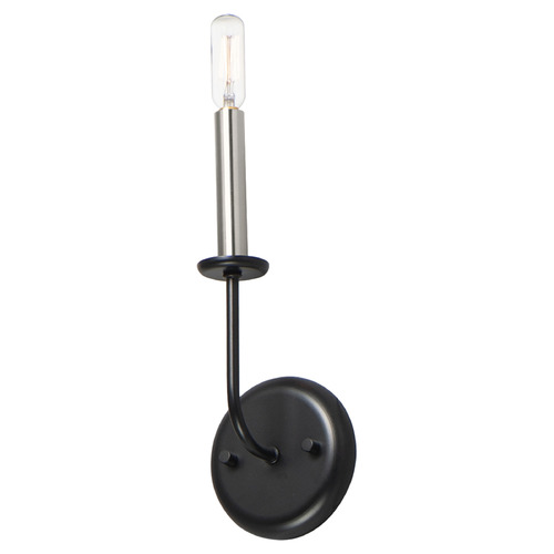 Maxim Lighting Maxim Lighting Wesley Black & Satin Nickel Sconce 10321BKSN