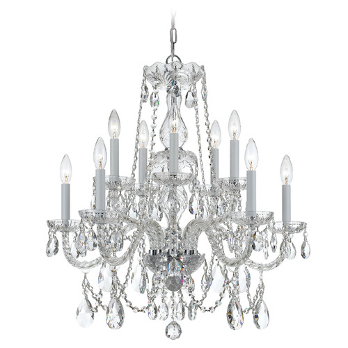 Crystorama Lighting Crystorama Lighting Traditional Crystal Polished Chrome Crystal Chandelier 1130-CH-CL-S