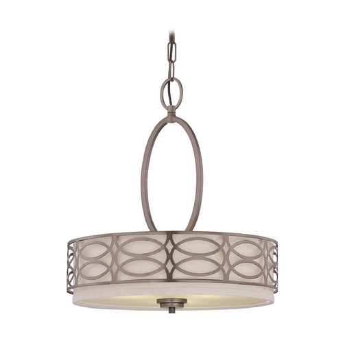 Nuvo Lighting Modern Drum Pendant in Hazel Bronze by Nuvo Lighting 60/4720