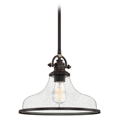 Quoizel Lighting Grant 13.50-Inch Pendant in Palladian Bronze by Quoizel Lighting GRTS2814PN