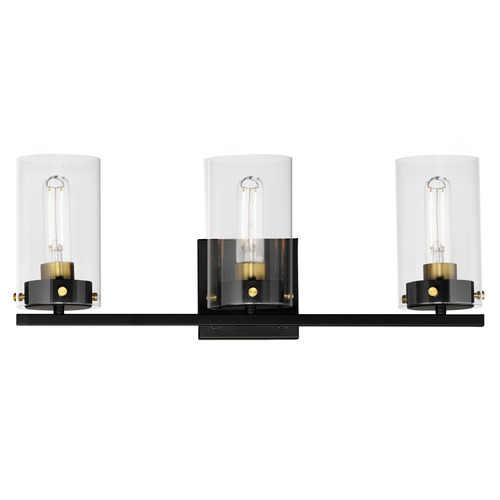 Maxim Lighting Maxim Lighting Pinn Black & Satin Brass Bathroom Light 12403CLBKSBR