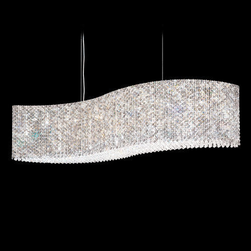 Schonbek Lighting Schonbek Worldwide Lighting Refrax Polished Stainless Steel Island Light with Abstract Shade RE4821O