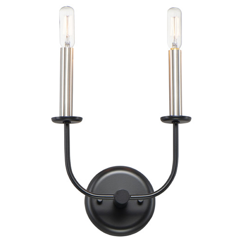 Maxim Lighting Maxim Lighting Wesley Black & Satin Nickel Sconce 10322BKSN