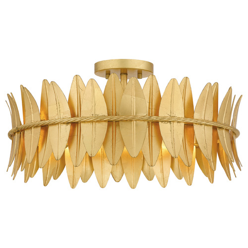 Quoizel Lighting Quoizel Lighting Liza Gold Leaf Semi-Flushmount Light LIZ1720GFL