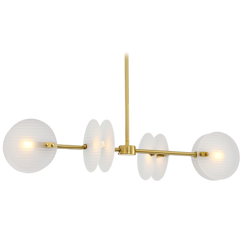 Designers Fountain Lighting Designers Fountain Sky Fall Brushed Gold Island Light D311C-IS-BG