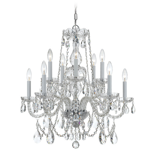 Crystorama Lighting Crystorama Lighting Traditional Crystal Polished Chrome Crystal Chandelier 1130-CH-CL-SAQ