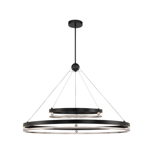 Metropolitan Lighting Grand Illusion 49-Inch LED Pendant in Coal & Nickel by Metropolitan N7997-572-L