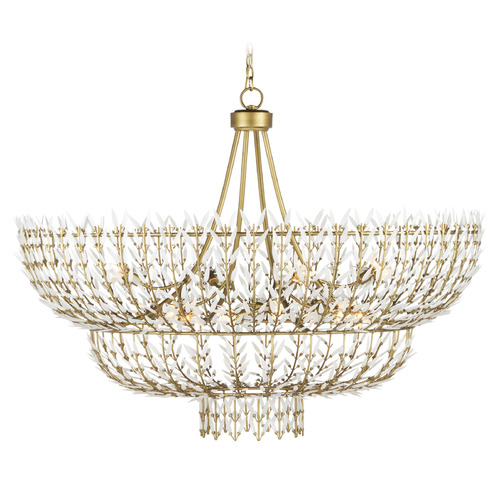 Currey and Company Lighting Currey and Company Magnum Opus Brass / White Pendant Light 9000-1119