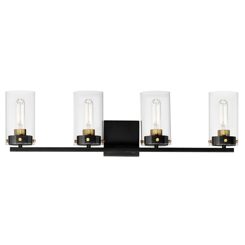 Maxim Lighting Maxim Lighting Pinn Black & Satin Brass Bathroom Light 12404CLBKSBR