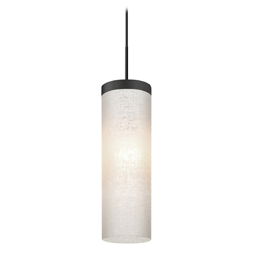 Besa Lighting Besa Lighting Friz Black Mini-Pendant Light with Cylindrical Shade 1JT-FRIZLN-BK