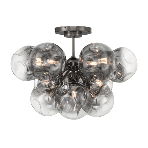 Metropolitan Lighting Neveh 12-Light Semi-Flush Mount in Gun Metal by Metropolitan Lighting N5363-605