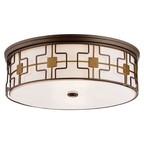 Minka Lavery Dark Brushed Bronze with Aged Brass LED Flush Mount by Minka Lavery 1846-104-L