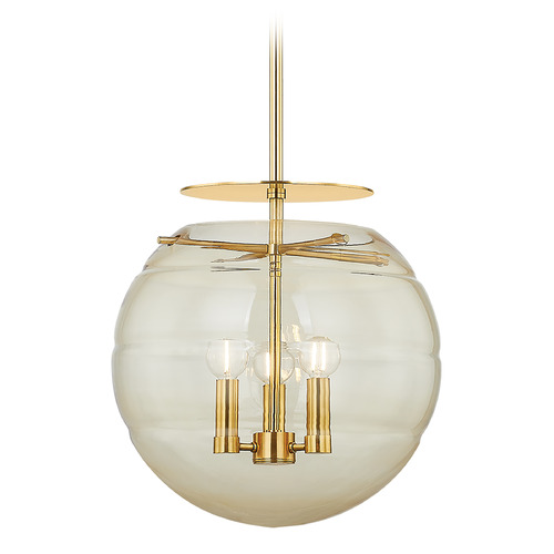 Hudson Valley Lighting Hudson Valley Lighting Gill Aged Brass LED Pendant Light with Globe Shade 1343-AGB