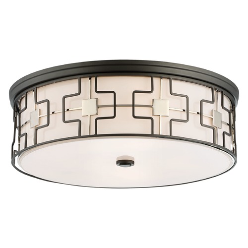 Minka Lavery Dark Grey with Polished Nickel LED Flush Mount by Minka Lavery 1846-105-L