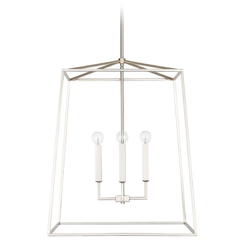 Capital Lighting Thea 22-Inch Hanging Lantern in Polished Nickel by Capital Lighting 537643PN