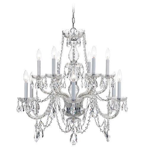 Crystorama Lighting Crystorama Lighting Traditional Crystal Polished Chrome Crystal Chandelier 1135-CH-CL-S