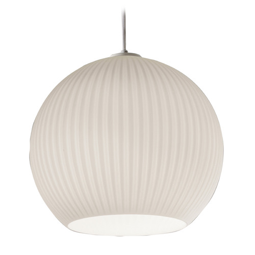 AFX Lighting Afx Lighting Cleo White Pendant Light with Globe Shade CLEP13WH