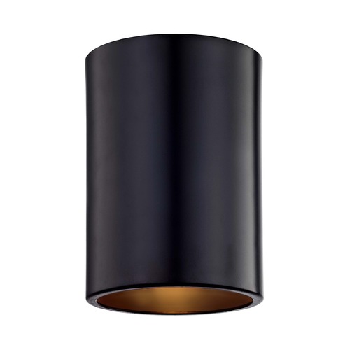 Recesso Lighting by Dolan Designs Recesso Lighting Matte Black Cylinder Flushmount Light 8401-07