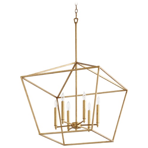 Quorum Lighting Gabriel Gold Leaf Pendant by Quorum Lighting 644-6-74